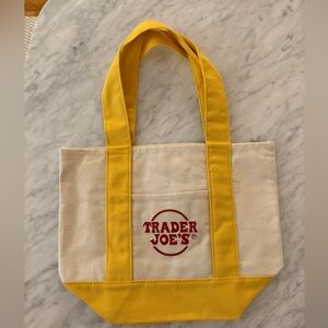 NWT Trader Joe's Yellow Mini Tote Bag
